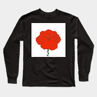 Jason's Red Rose Long Sleeve T-Shirt